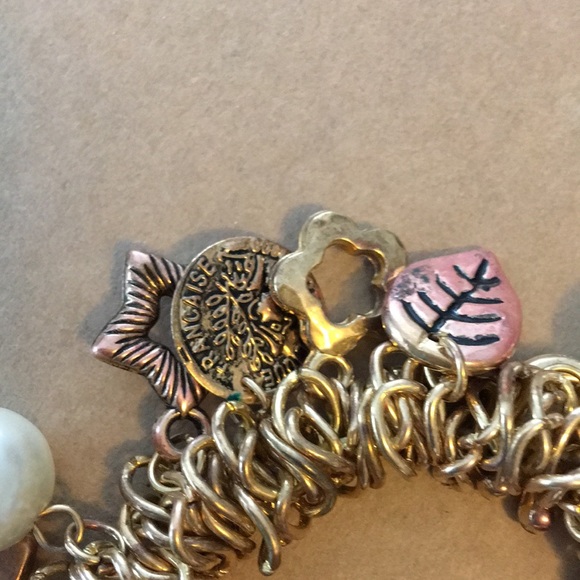 Vintage Republique Francaise charm bracelet pearl - Picture 4 of 6